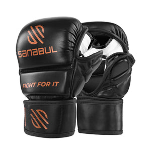 Guantes de MMA Sanabul (negro/bronze)