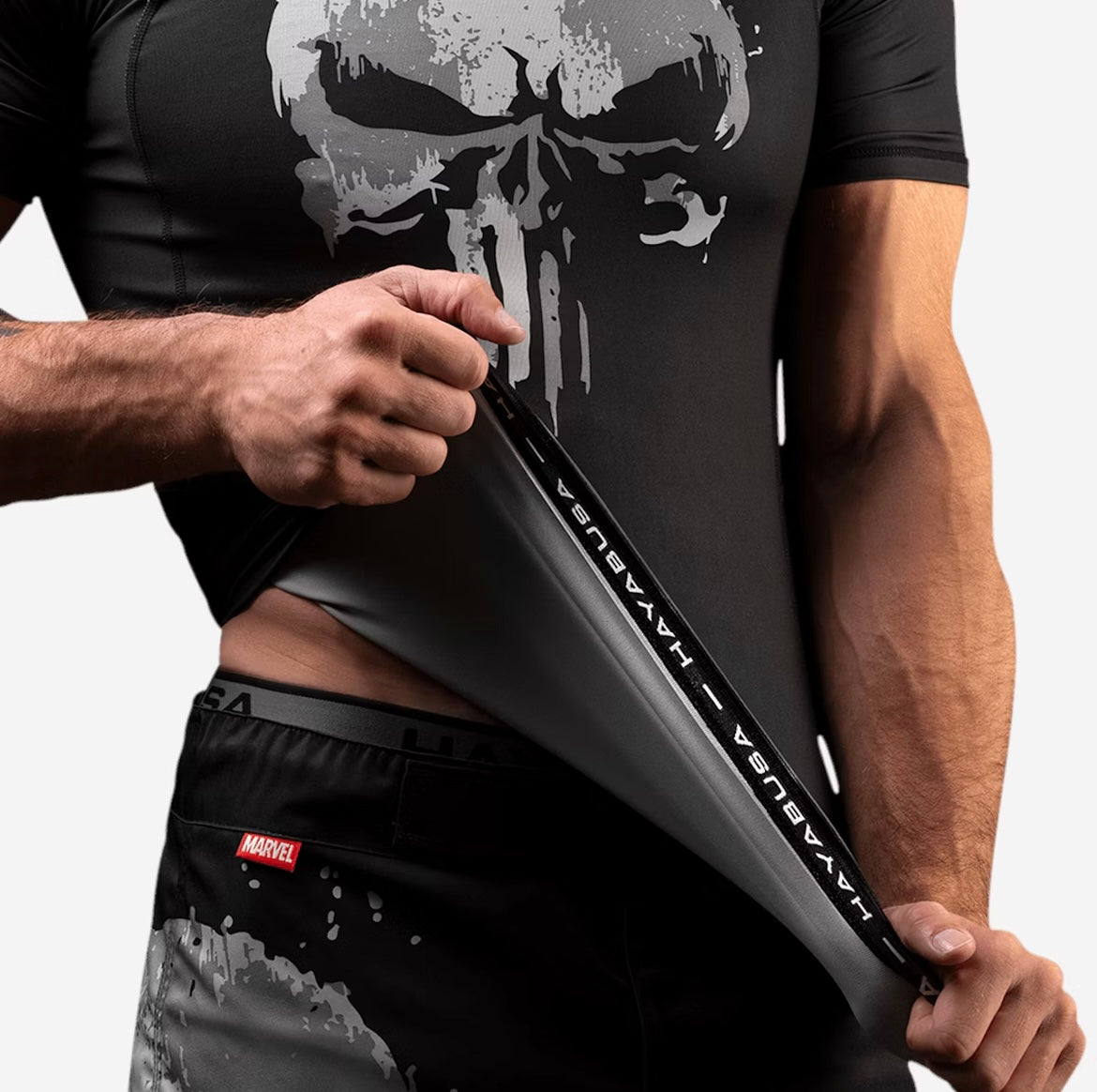 Rashguard Hayabusa Marvel The Punisher (manga corta)