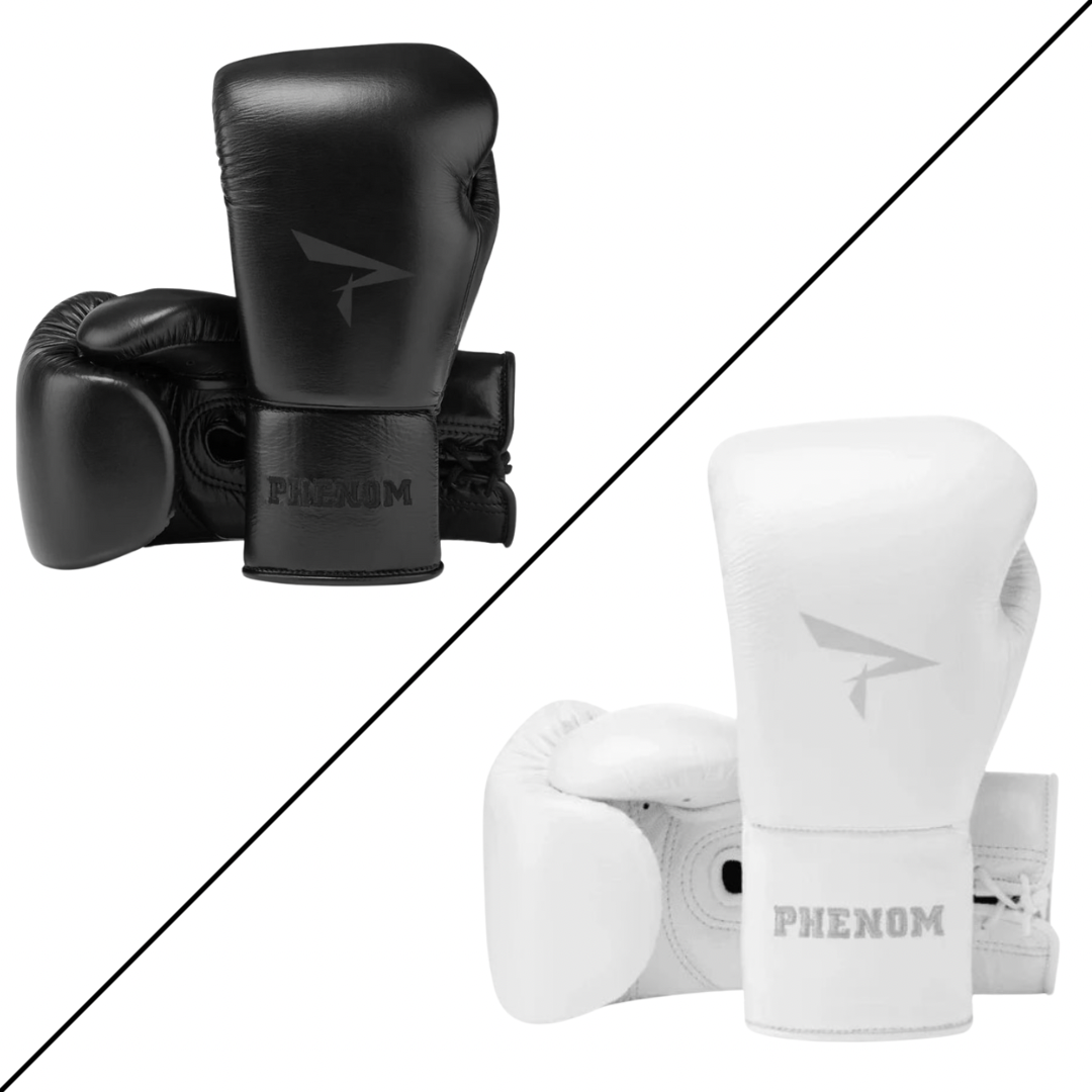 Guantes de boxeo Phenom Elite SG-210 Pro (blanco y negro)