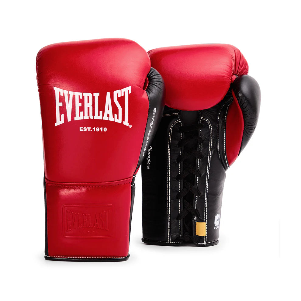 Guantes de boxeo Everlast Powerlock OG Pro (rojo/negro)