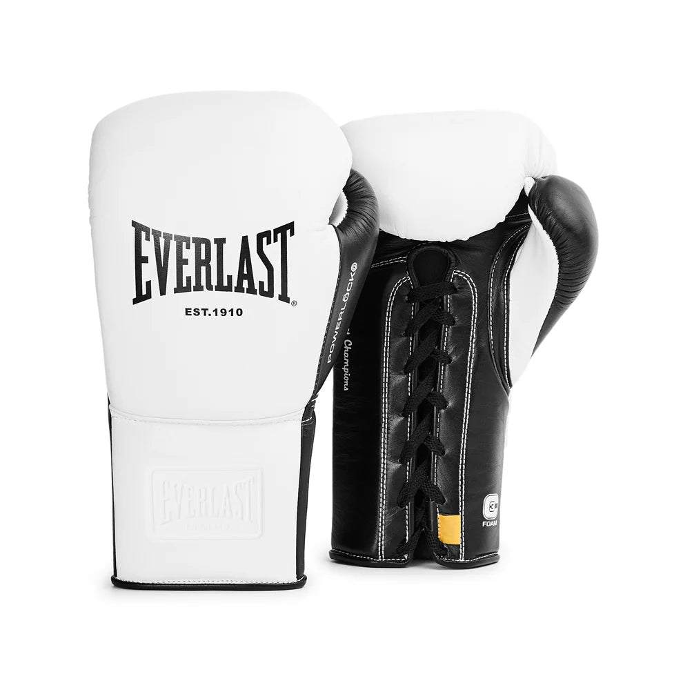 Guantes de boxeo Everlast Powerlock OG Pro (blanco/negro)