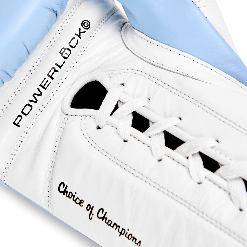 Guantes de boxeo Everlast Powerlock OG Pro (azul/blanco)