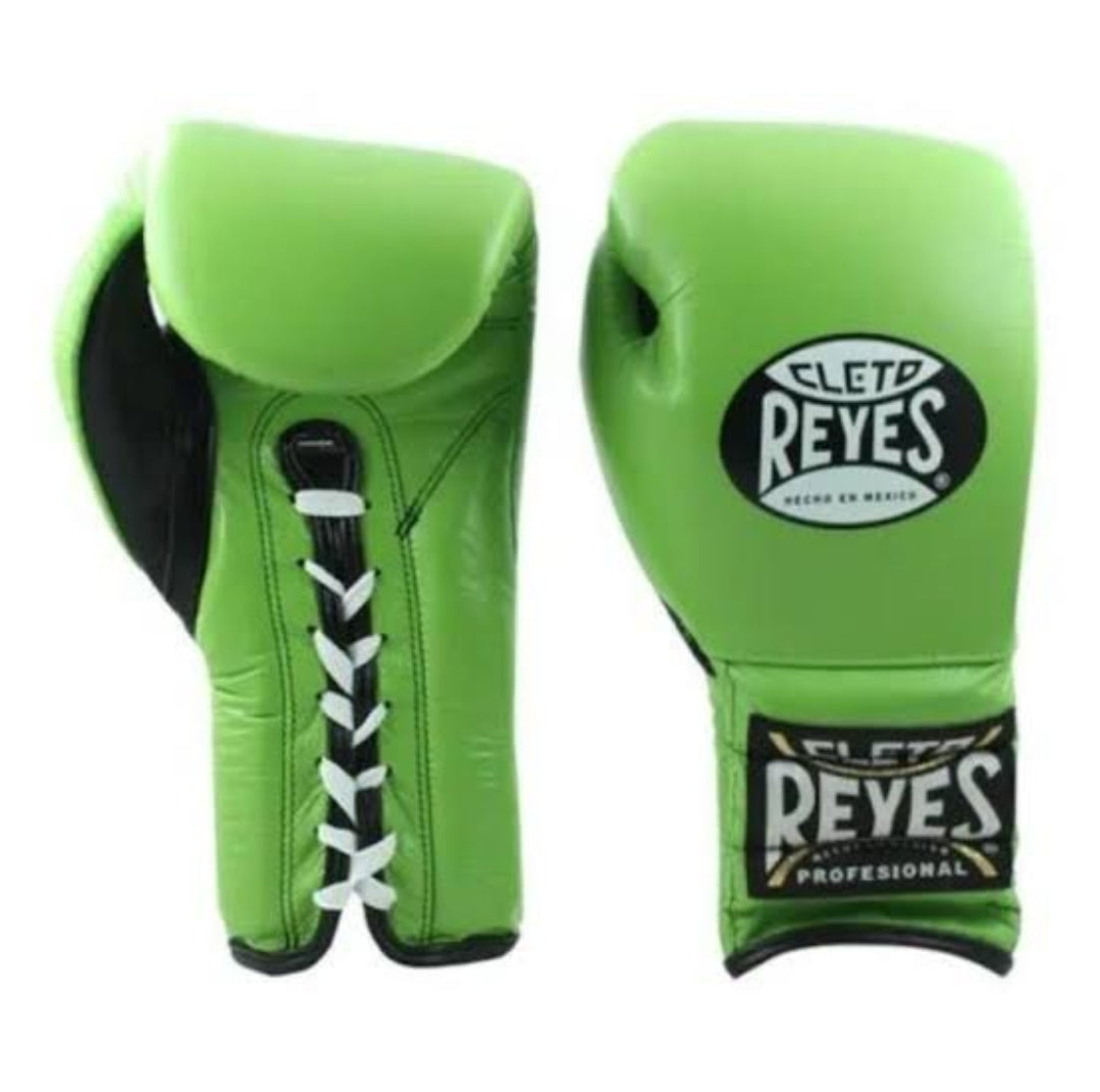 Guantes de boxeo Cleto Reyes velcro o cuerda (verde)