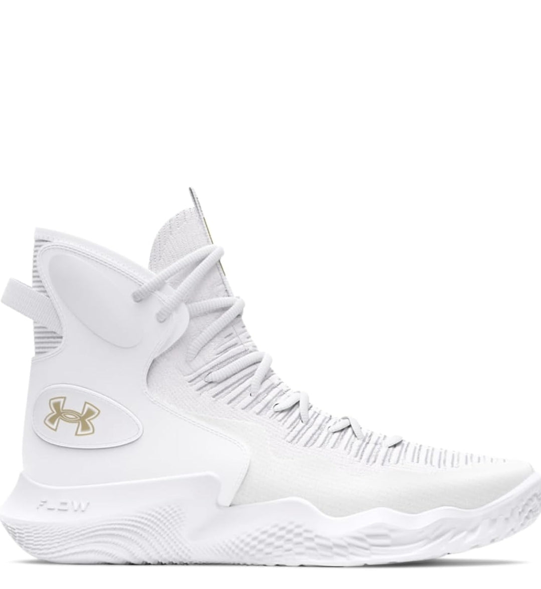 Zapatillas de boxeo Under Armour de boxeo (blanco/oro)