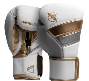 Guantes de boxeo Hayabusa T3 (blanco/oro)