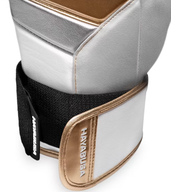 Guantes de boxeo Hayabusa T3 (blanco/oro)