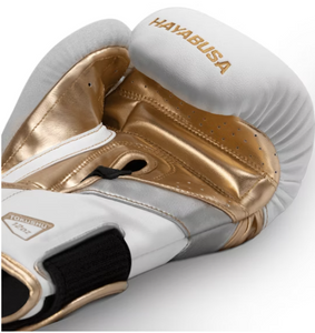 Guantes de boxeo Hayabusa T3 (blanco/oro)