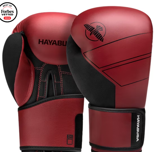 Guantes de boxeo Hayabusa S4 de piel (rojo/negro)