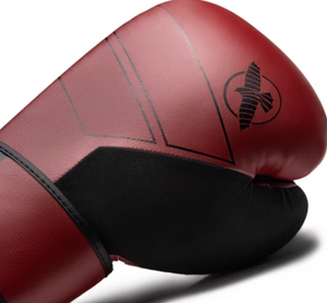 Guantes de boxeo Hayabusa S4 de piel (rojo/negro)