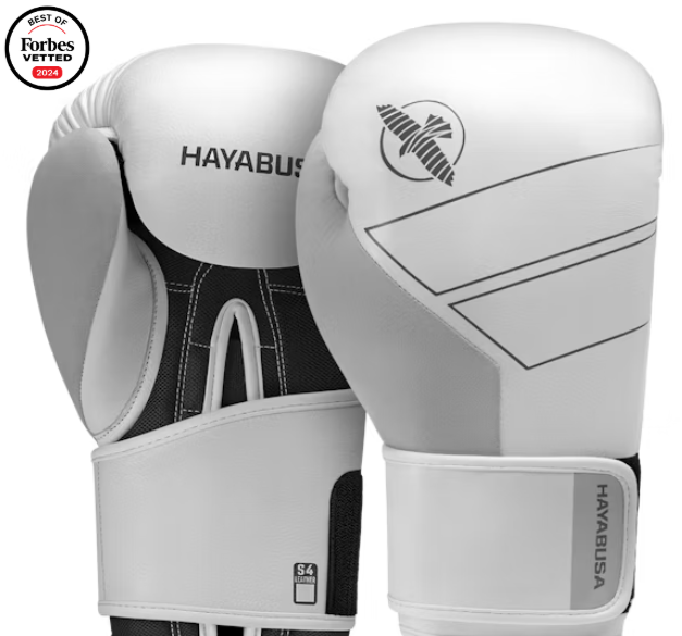 Guantes de boxeo Hayabusa S4 de piel (blanco)