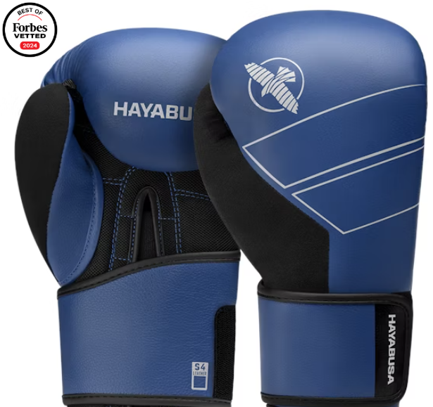 Guantes de boxeo Hayabusa S4 de piel (azul)