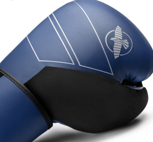 Guantes de boxeo Hayabusa S4 de piel (azul)