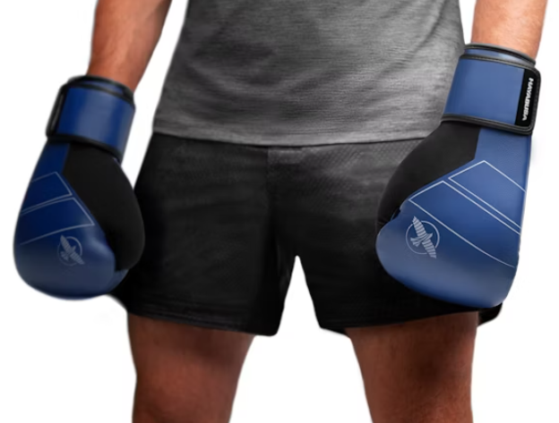 Guantes de boxeo Hayabusa S4 de piel (azul)