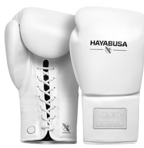 Guantes de boxeo con cuerdas Hayabusa Pro (blanco)