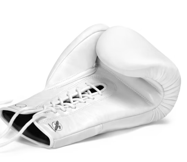 Guantes de boxeo con cuerdas Hayabusa Pro (blanco)