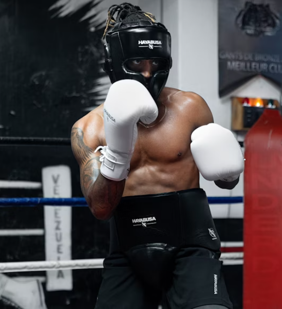 Guantes de boxeo con cuerdas Hayabusa Pro (blanco)