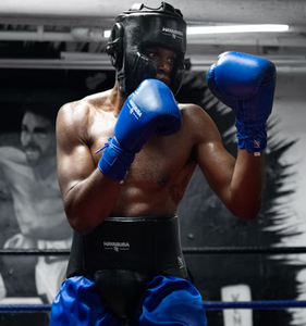 Guantes de boxeo con cuerdas Hayabusa Pro (azul)