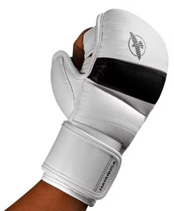 Kit guantes de MMA y espinilleras Hayabusa T3 (blanco)