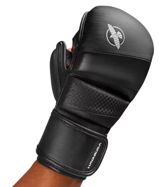 Kit guantes de MMA y espinilleras Hayabusa T3 (negro)