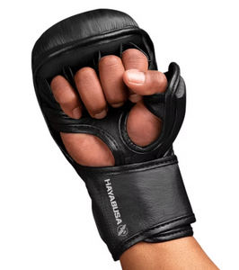 Kit guantes de MMA y espinilleras Hayabusa T3 (negro)