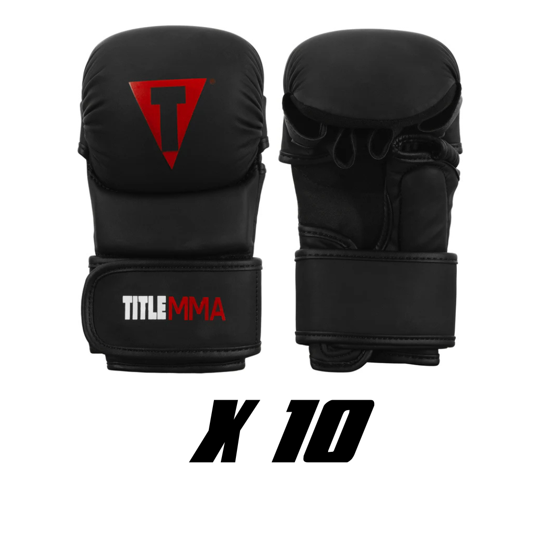Kit de 10 Guantes de MMA Title Striker