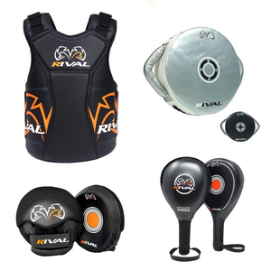 Kit de entrenador Rival Peto, Manoplas, Gobernadora, Paletas