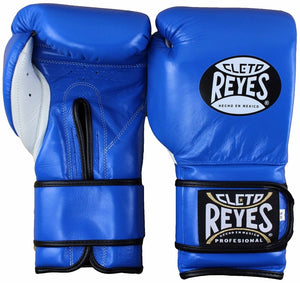 Guantes de boxeo Cleto Reyes velcro o cuerda (Azul)