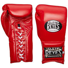 Guantes de boxeo Cleto Reyes velcro o cuerda (Rojo)